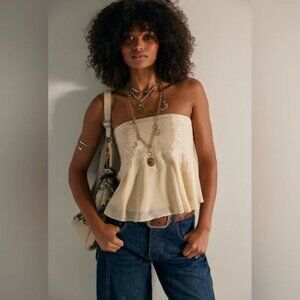 Free People Alice Tube Top in Yellow Plum